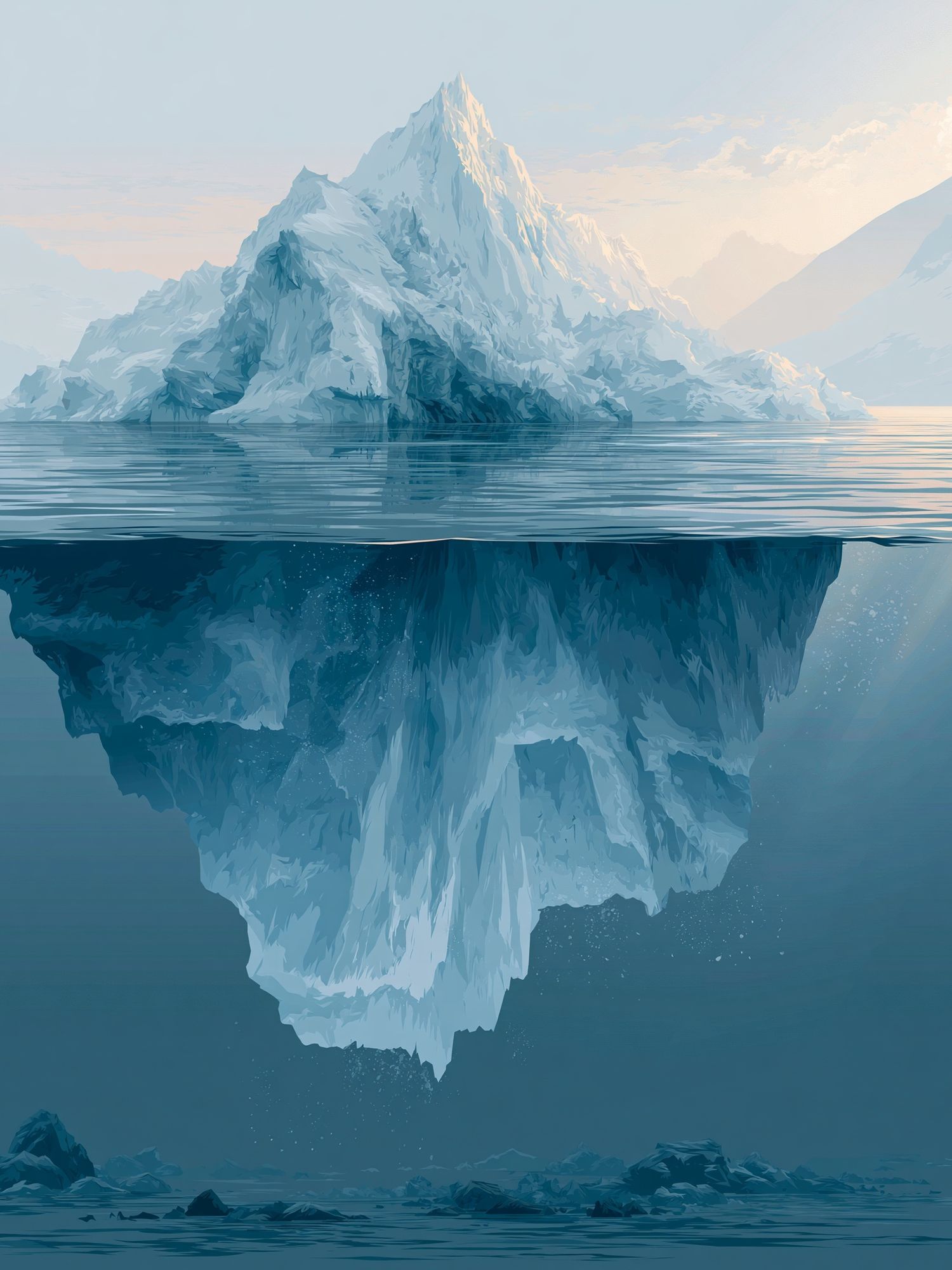 Iceberg Ocean Landscape Print. poster — nature art