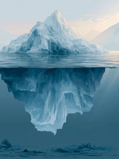 Iceberg Ocean Landscape Print.