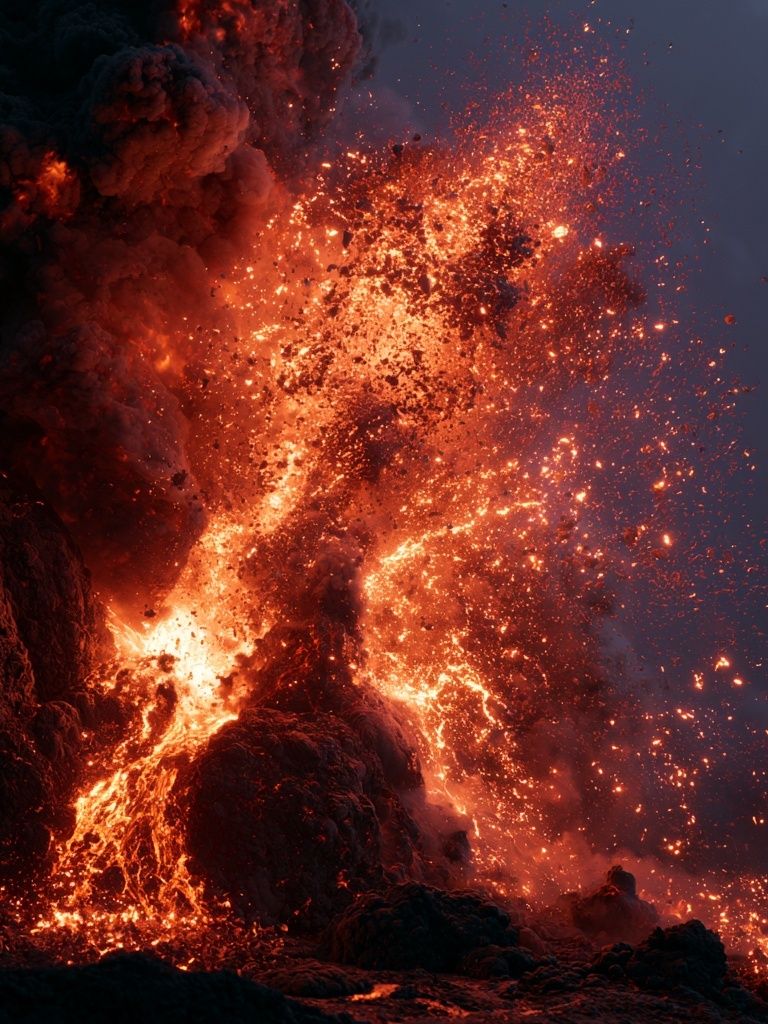 Volcanic Eruption Photography Poster. poster — nature art