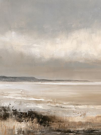 Misty Coastal Horizon Print.