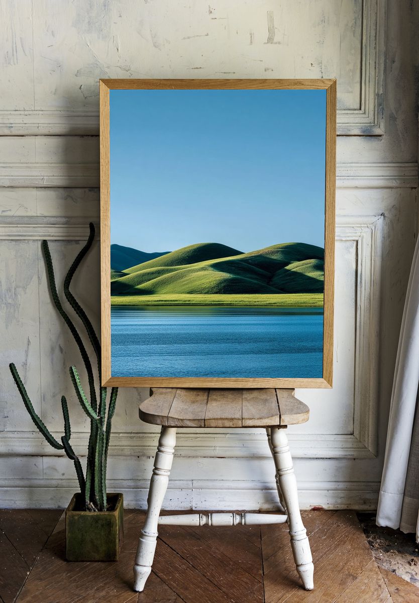 Serene Hills and Water — Nature Print room preview