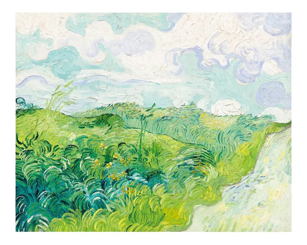 Van Gogh art print, vintage. poster detail