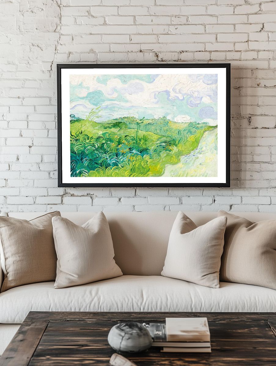 Van Gogh art print, vintage. room preview