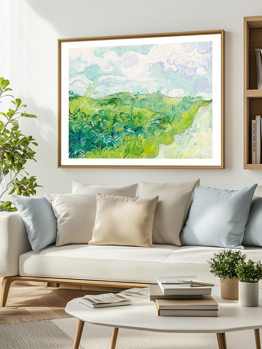 Van Gogh art print, vintage. — room view 2