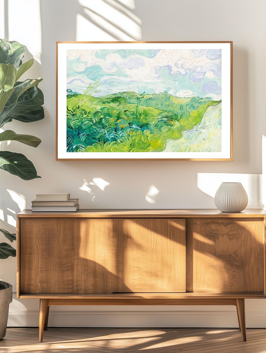 Van Gogh art print, vintage. — room view 3