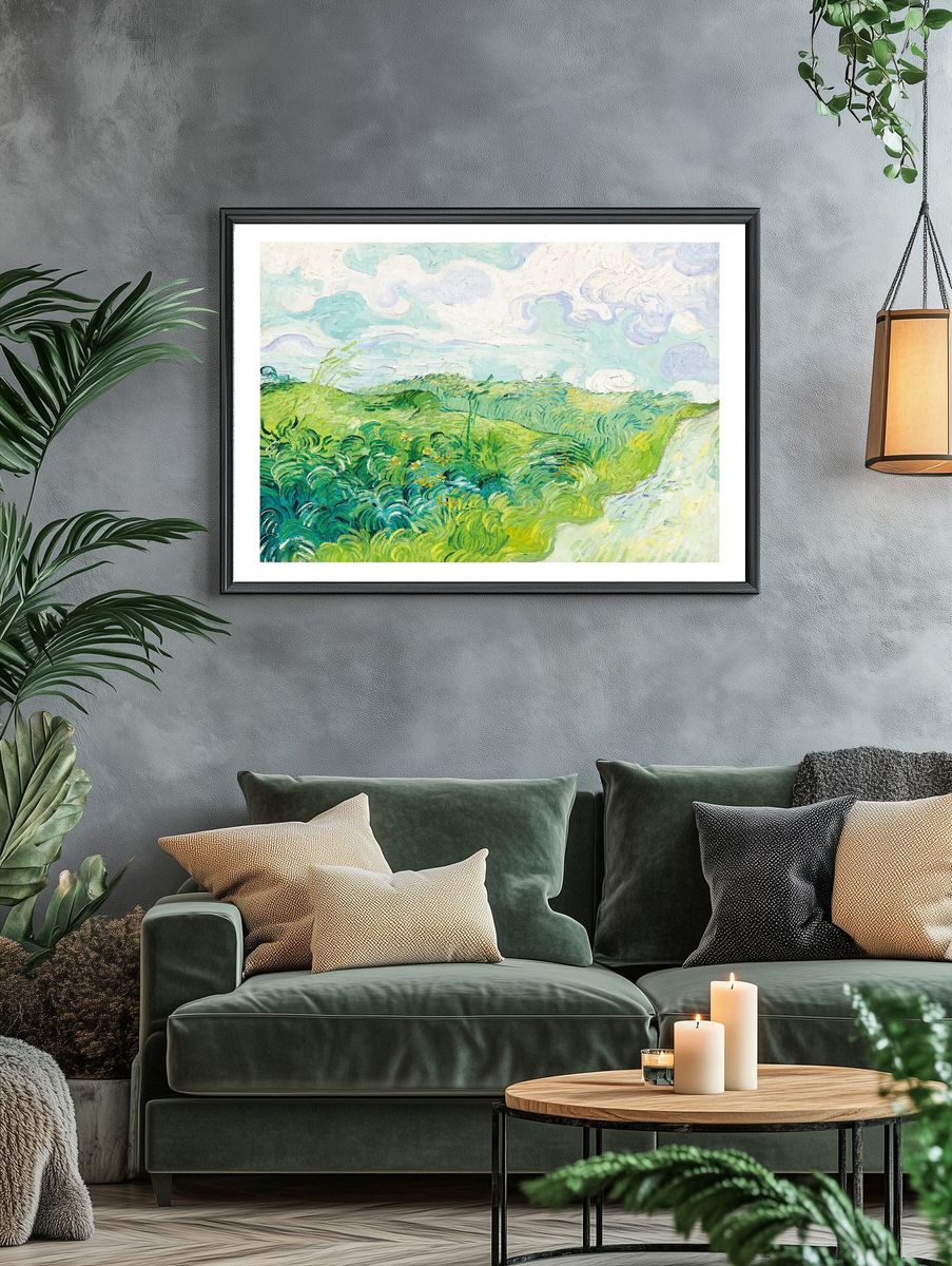 Van Gogh art print, vintage. — room view 4