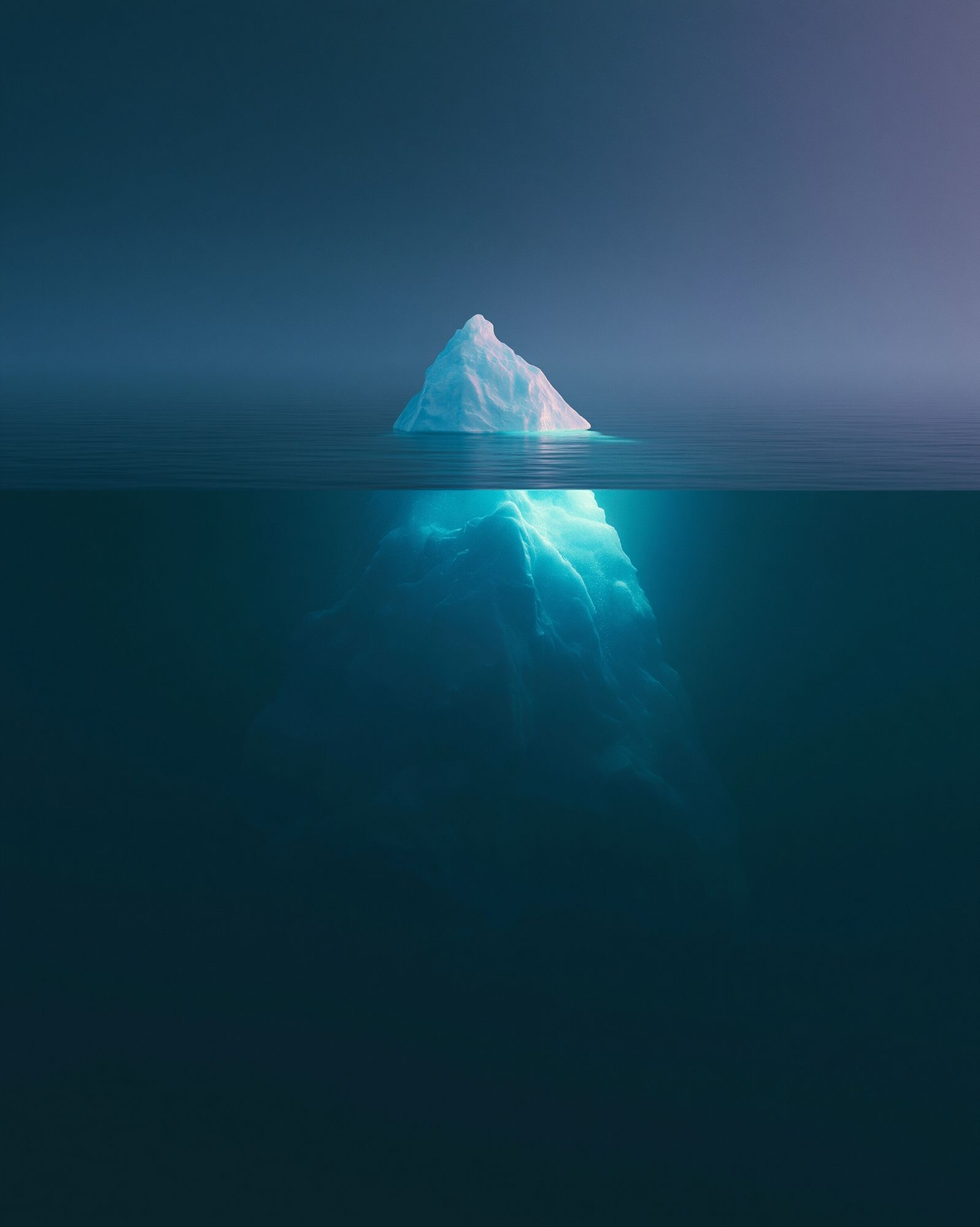 Iceberg Horizon Abstract Print. poster — nature art