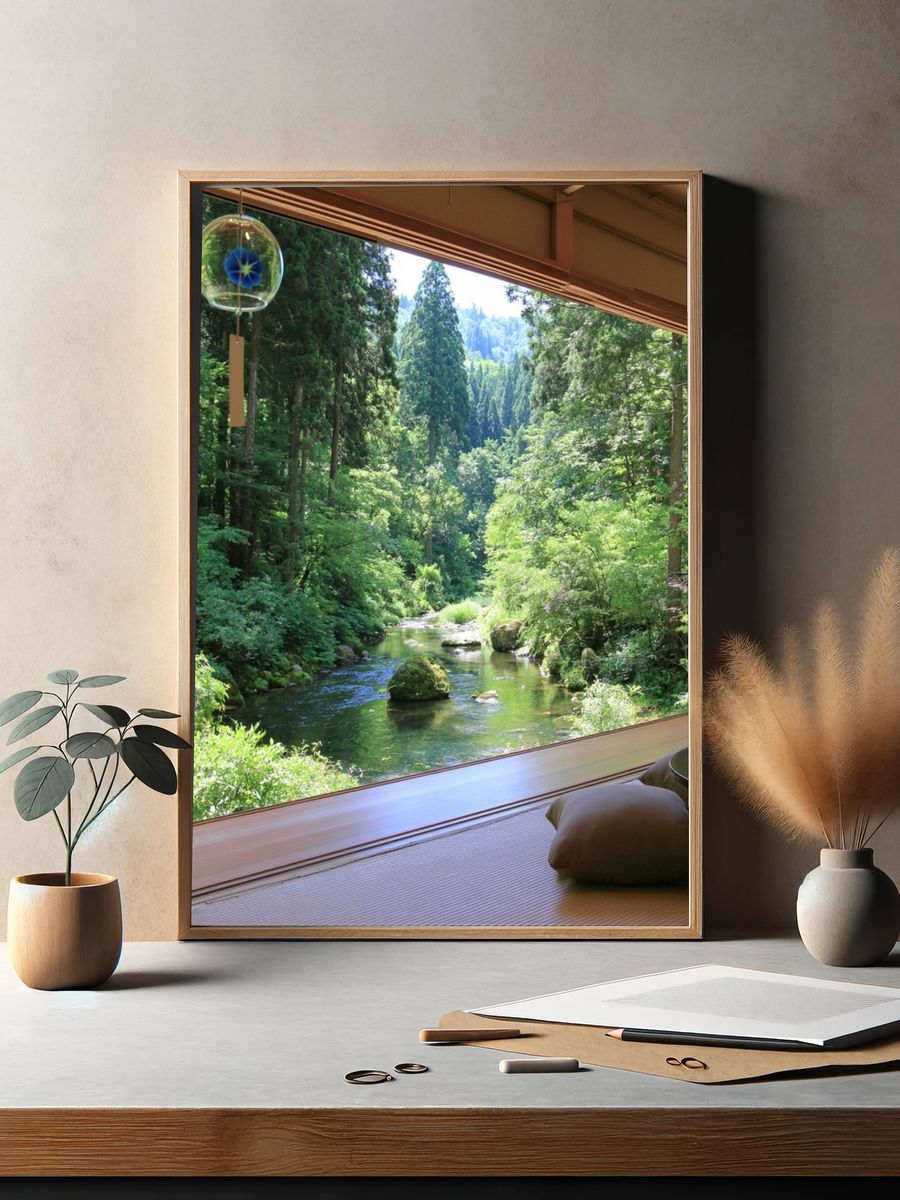 Forest Stream View Poster. — room view 2