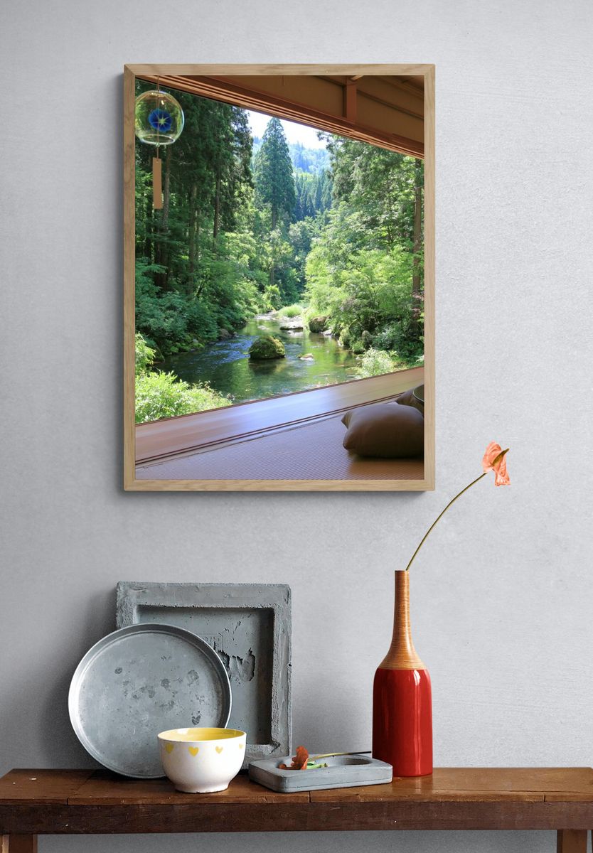 Forest Stream View Poster. — room view 3
