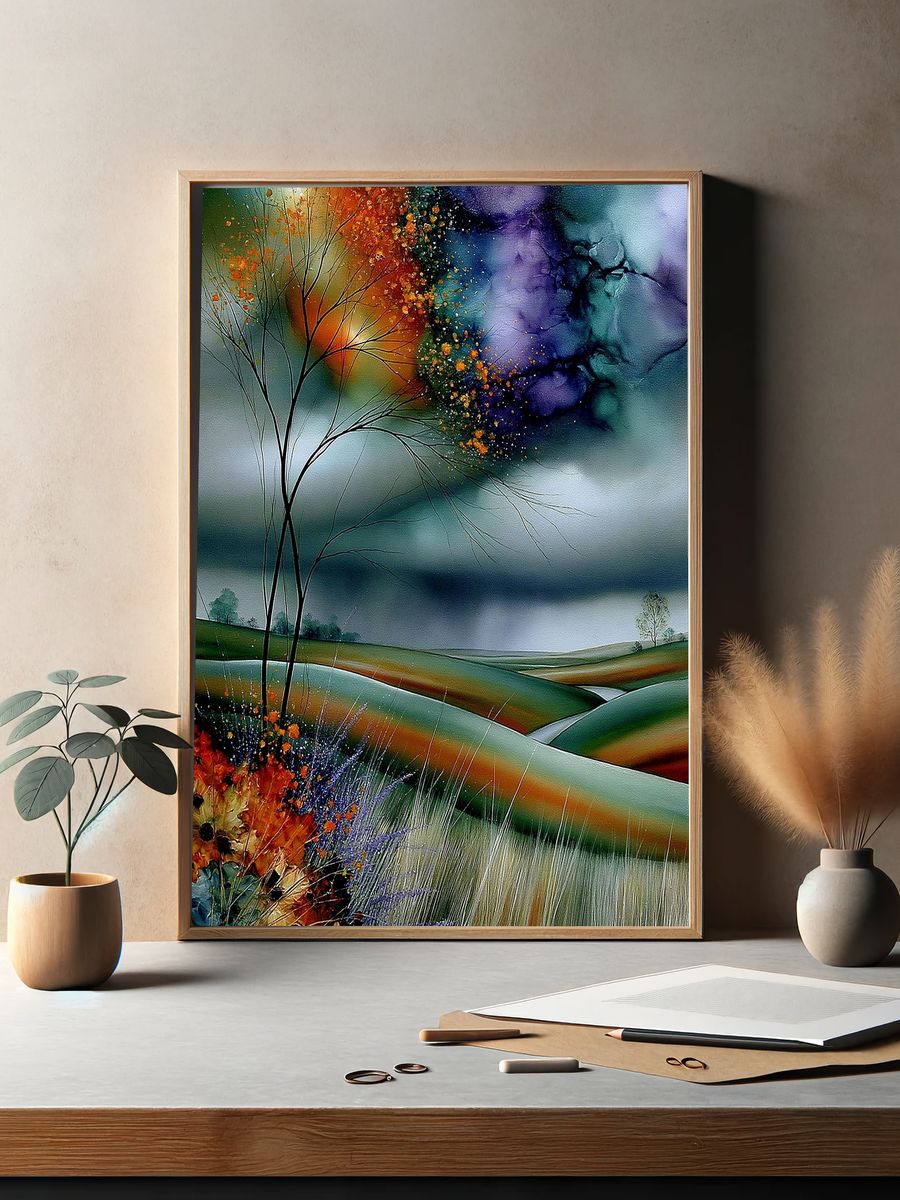 Dreamscape Landscape Abstract Print. — room view 2
