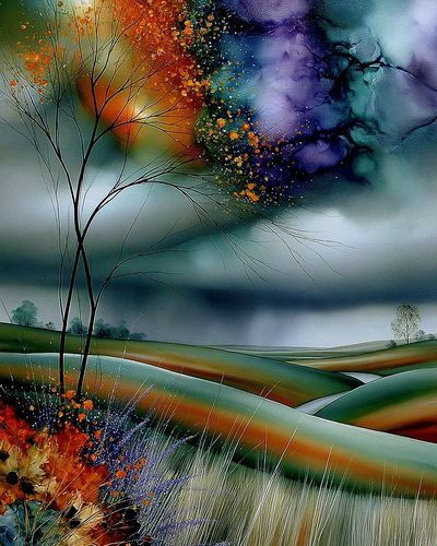 Dreamscape Landscape Abstract Print.