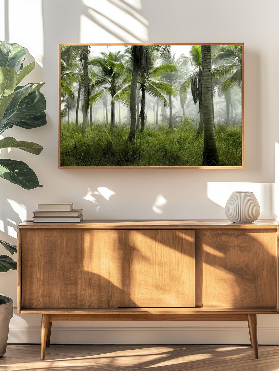large group palm trees grass. — room view 3