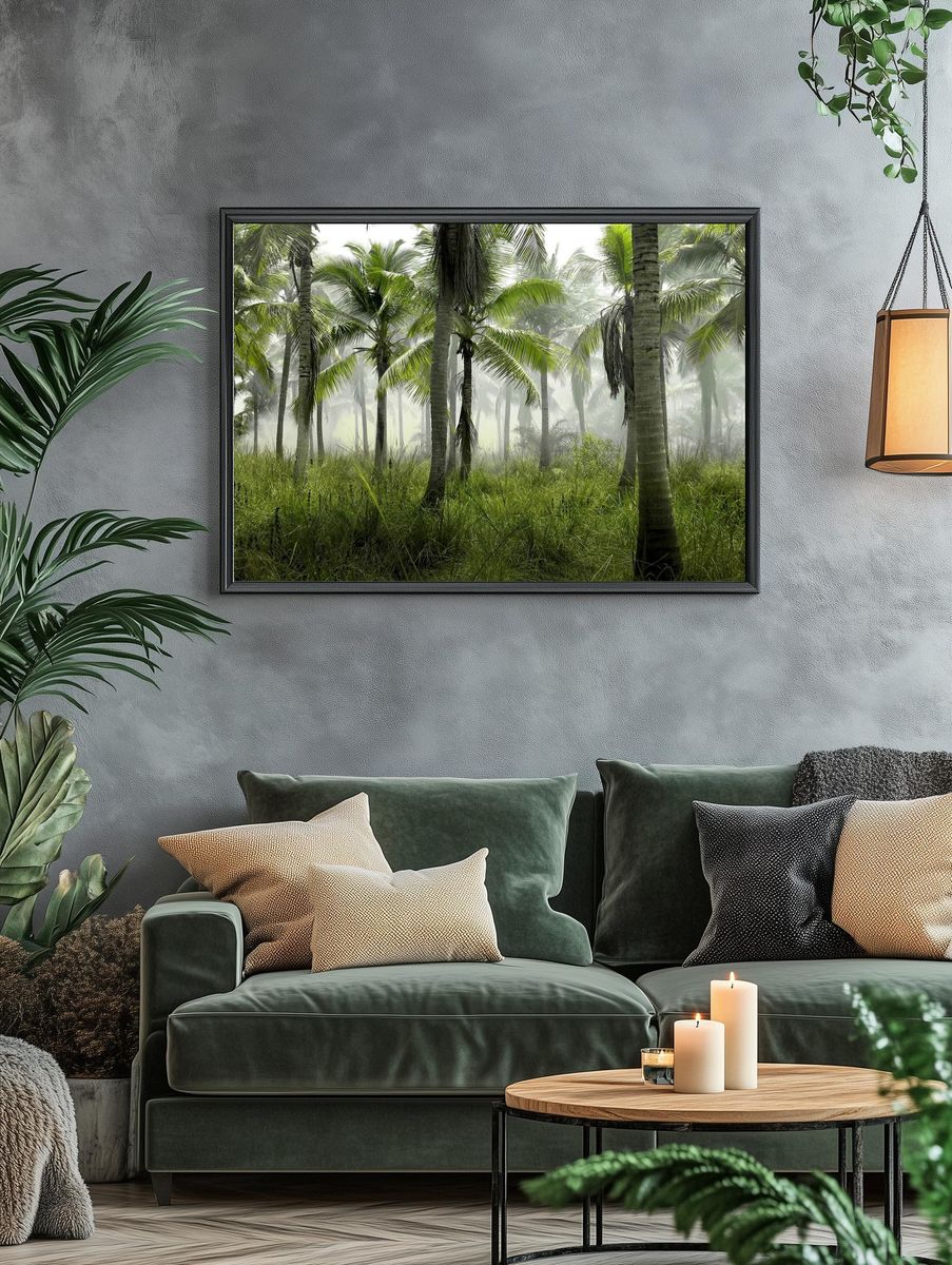 large group palm trees grass. — room view 4