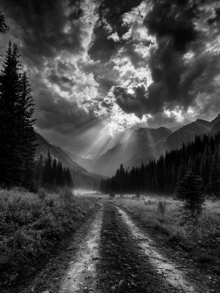 Misty Mountain Valley Photography Poster. poster — nature art