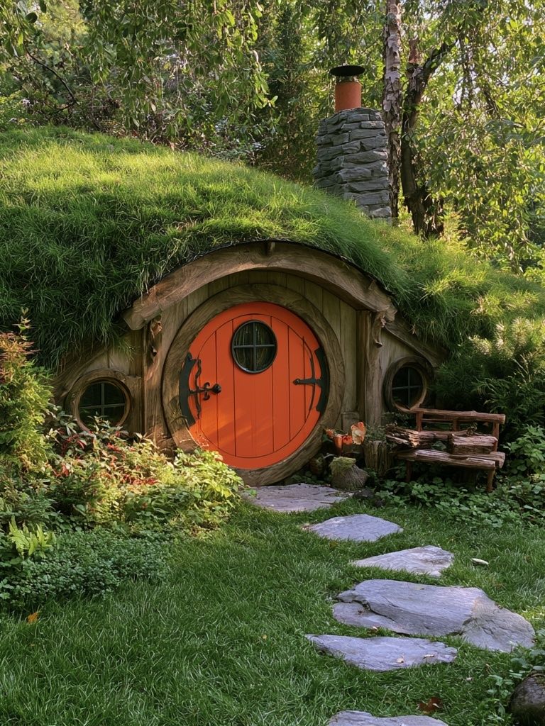 Hobbit House Garden Poster. poster — nature art