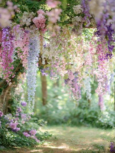 Hanging Floral Garden Photography Poster.