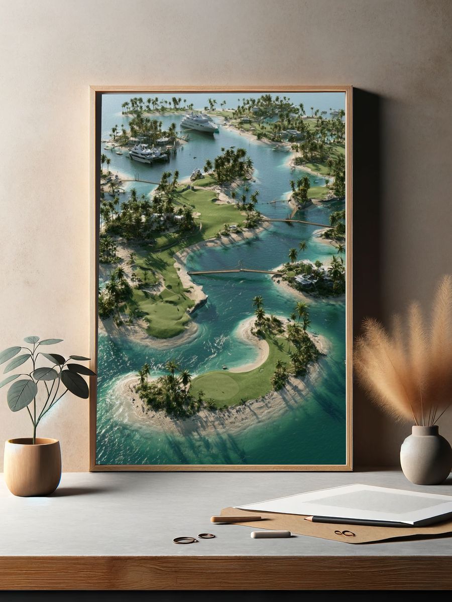 Tropical Island Golf Resort Poster. — room view 2