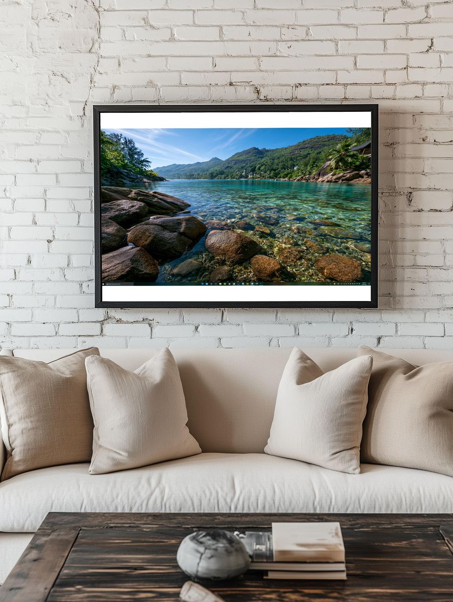 Tropical Lagoon Coast Poster. — room view 1