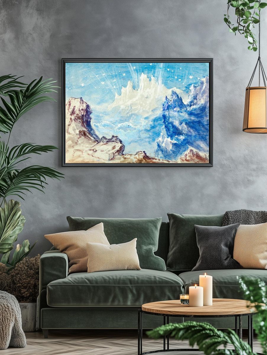Fantastic mountainous landscape starry sky. — room view 4