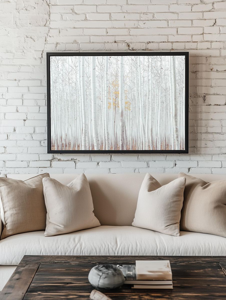 Free magical white woods image. room preview
