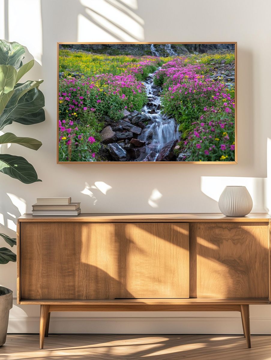 Wildflower Stream Nature Print. — room view 3