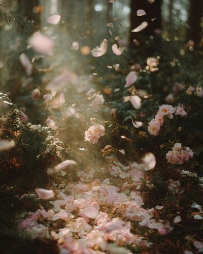 Blush Petals in Forest Light Poster.