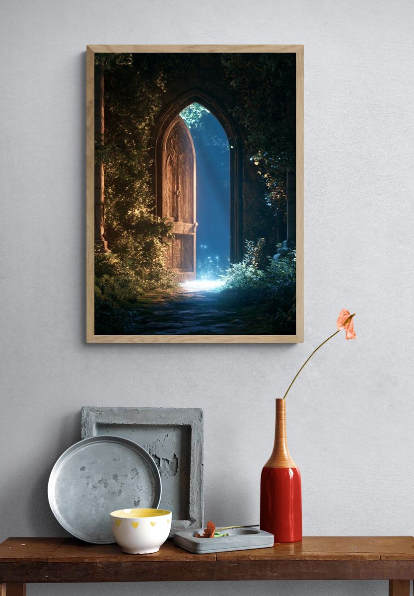 Enchanted Forest Doorway Print. — room view 3