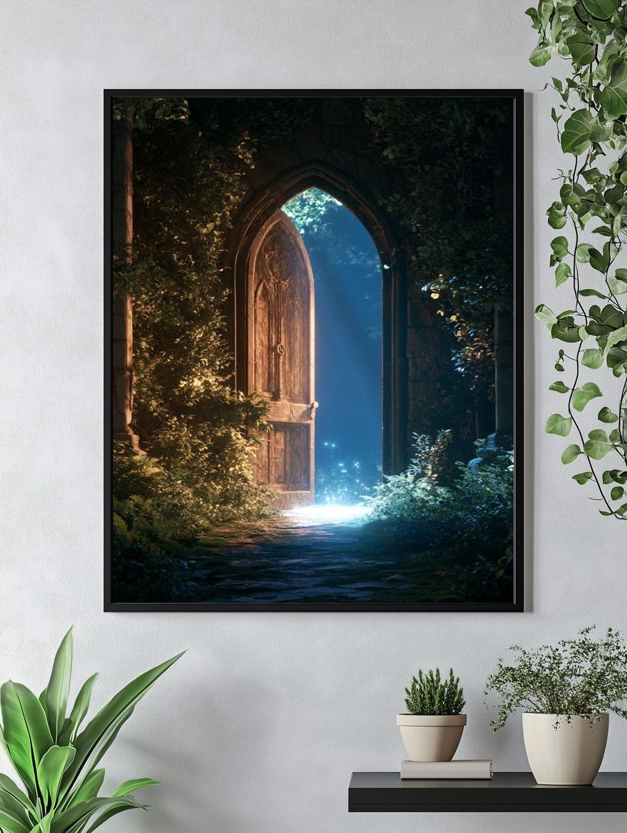 Enchanted Forest Doorway Print. — room view 4