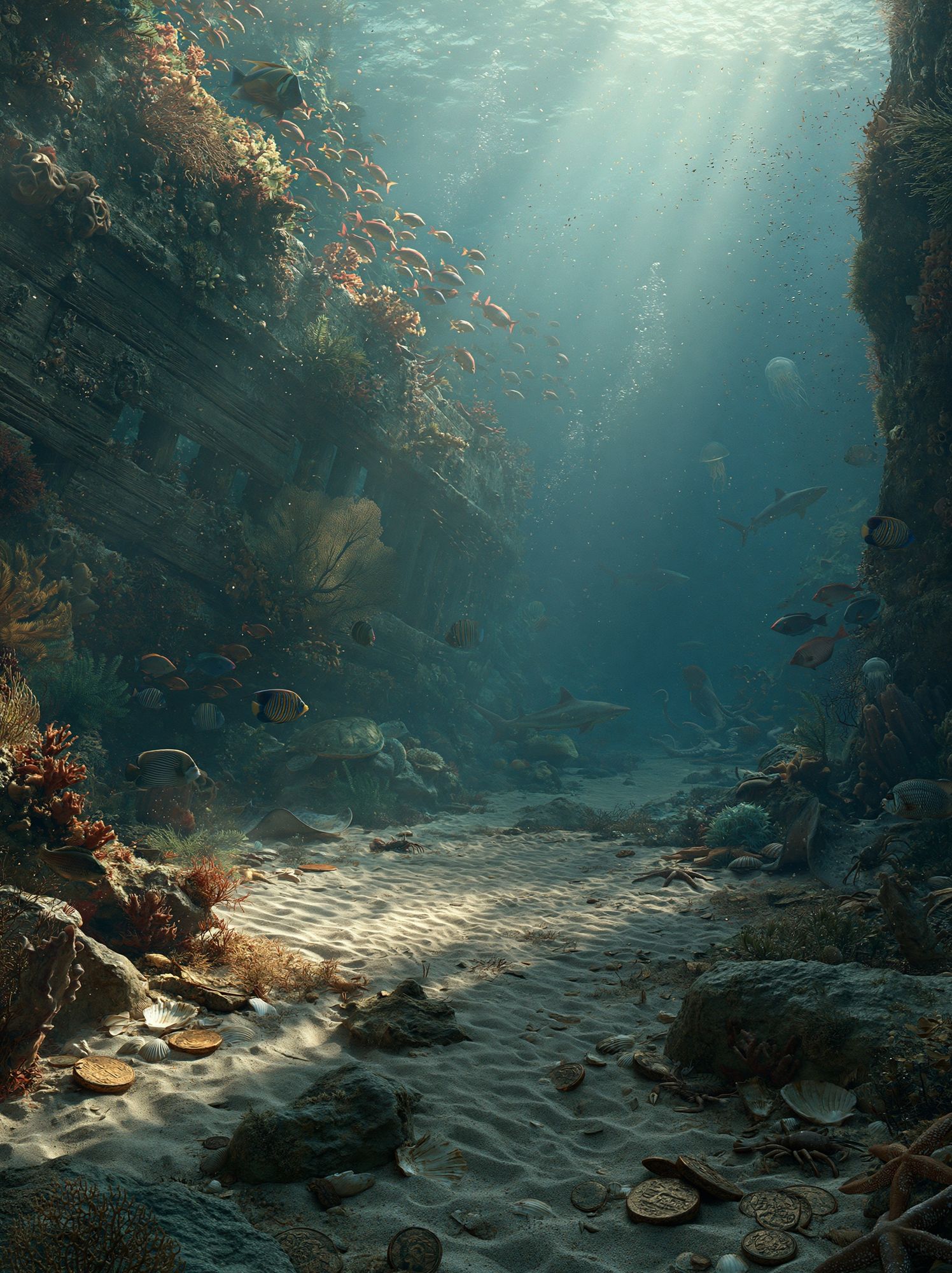 Underwater Reef Canyon Poster. poster — nature art