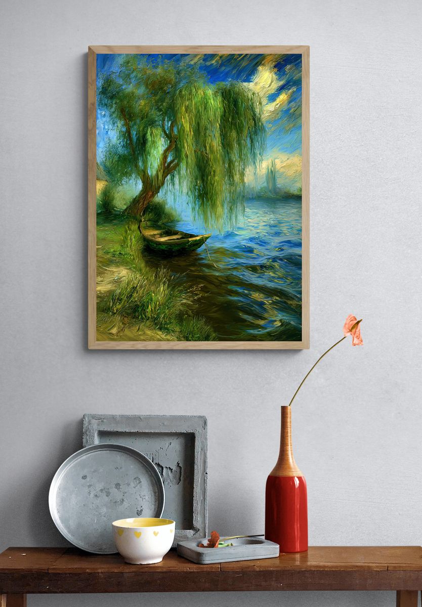 Willow River Landscape Print. — room view 3