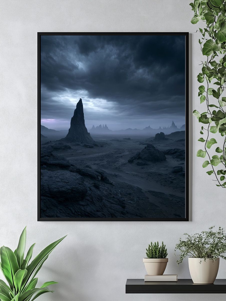 Stormy Alien Landscape Poster. — room view 4