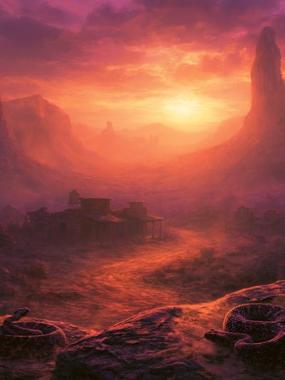 Desert Sunset Canyon Print.