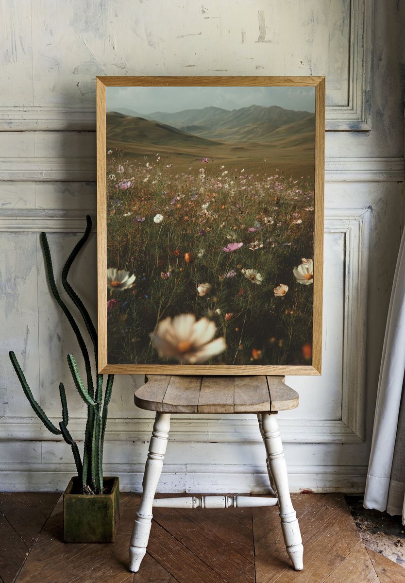 Wildflower Meadow Landscape Poster. room preview