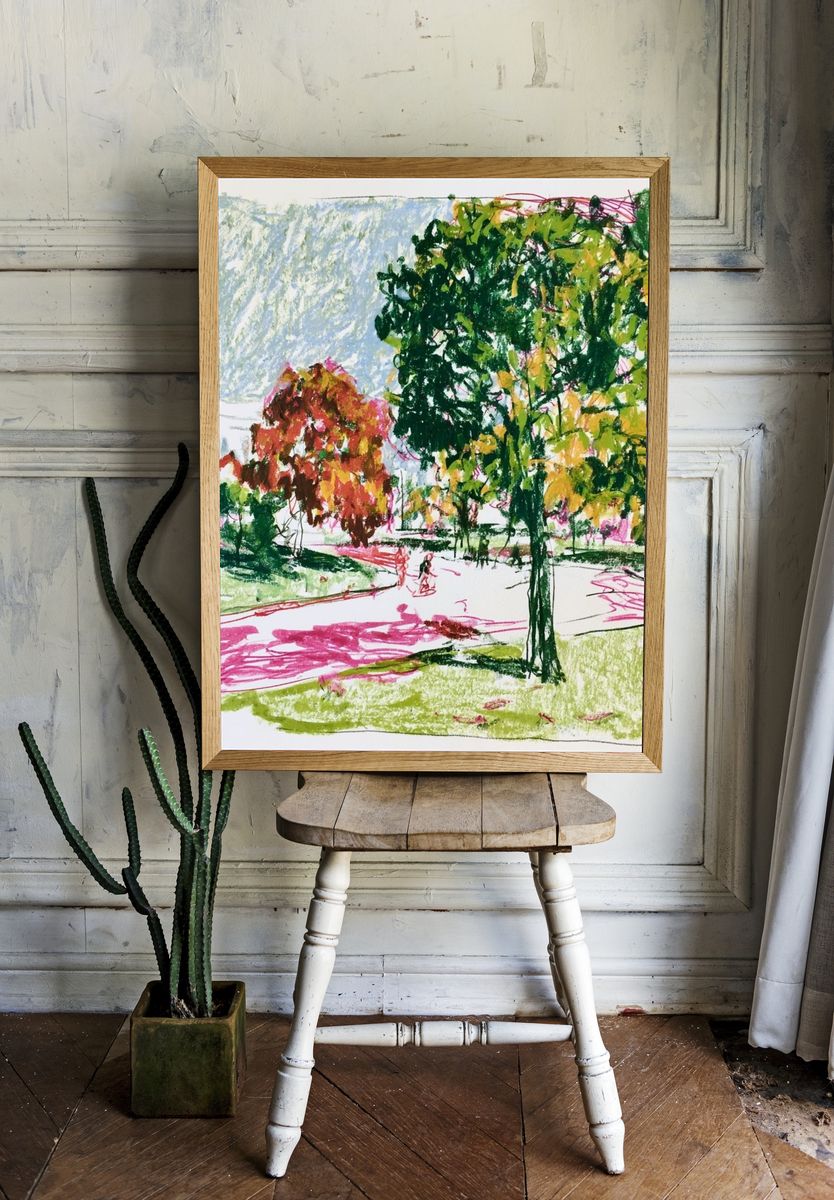 Autumn Park Sketch Poster. — room view 1