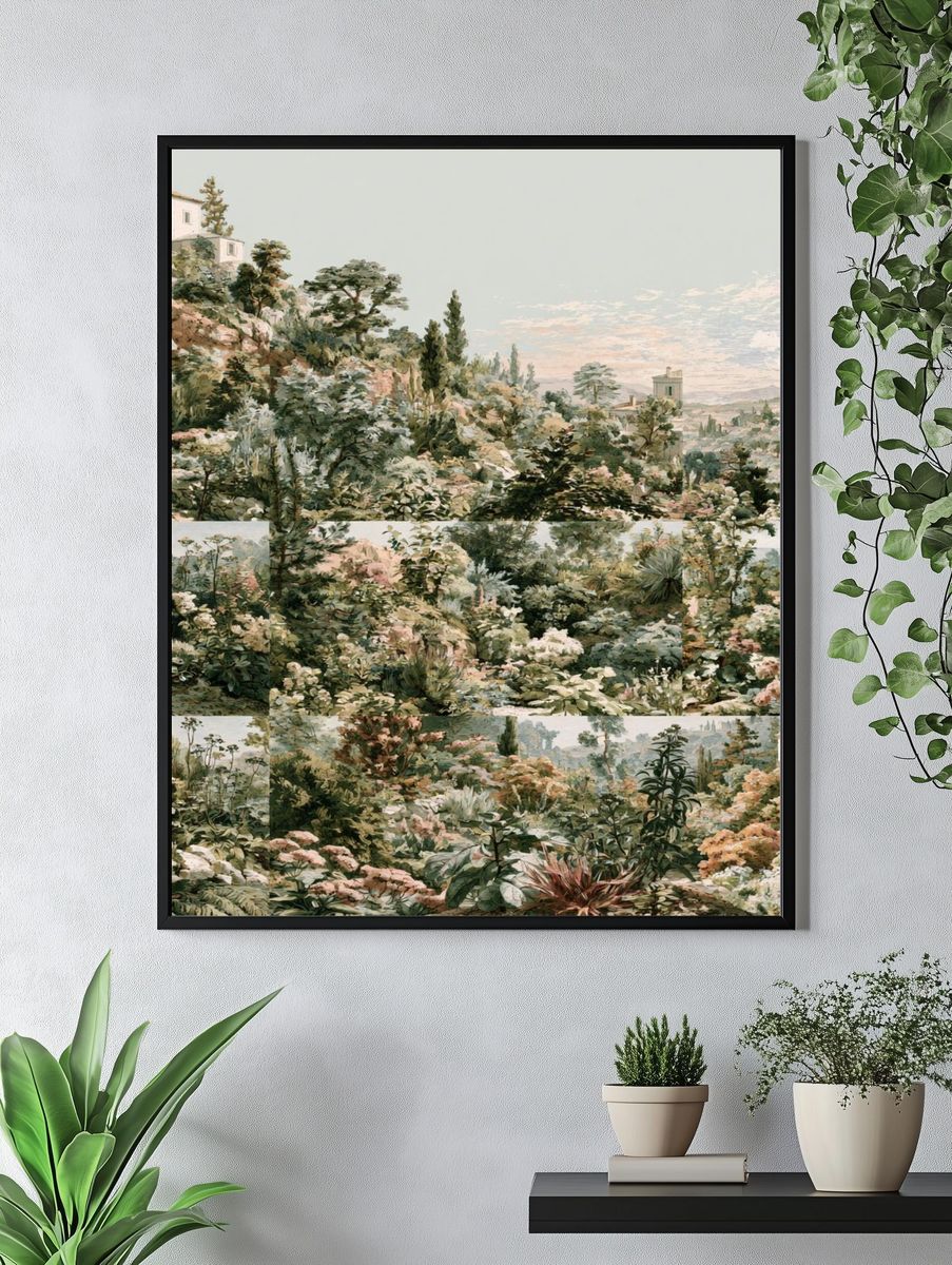 Mediterranean Garden Landscape Print. — room view 4