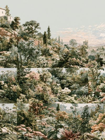 Mediterranean Garden Landscape Print.