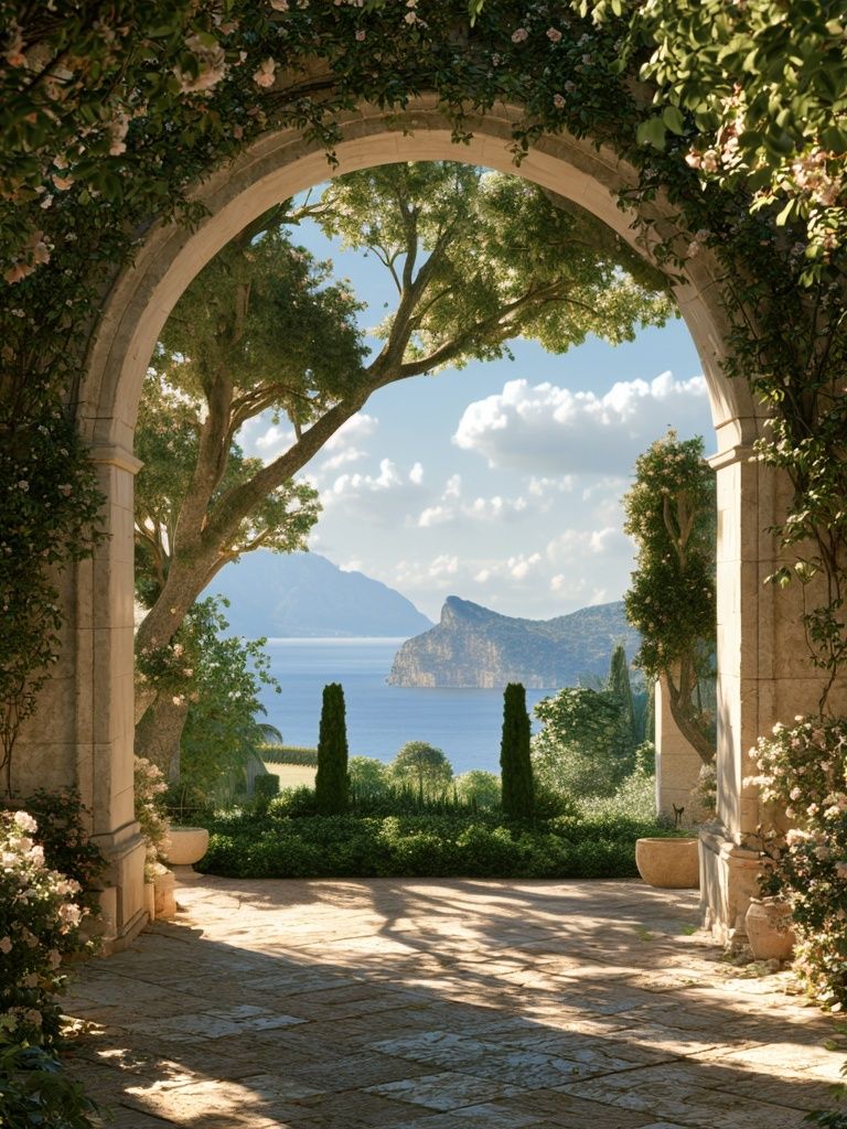 Mediterranean Garden Arch Poster. poster detail