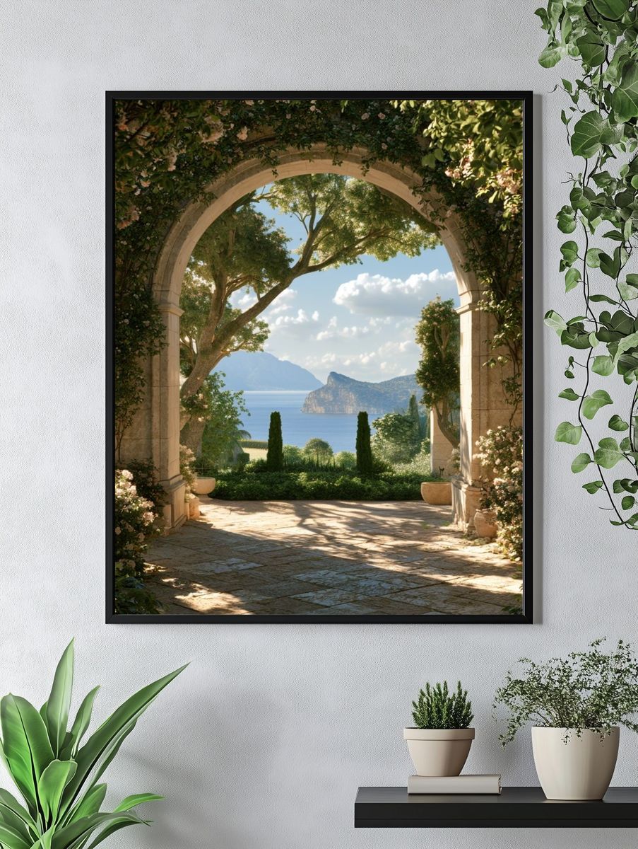 Mediterranean Garden Arch Poster. — room view 4