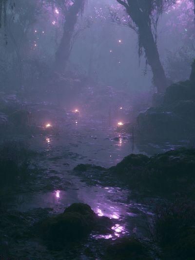 Enchanted Misty Forest Poster.