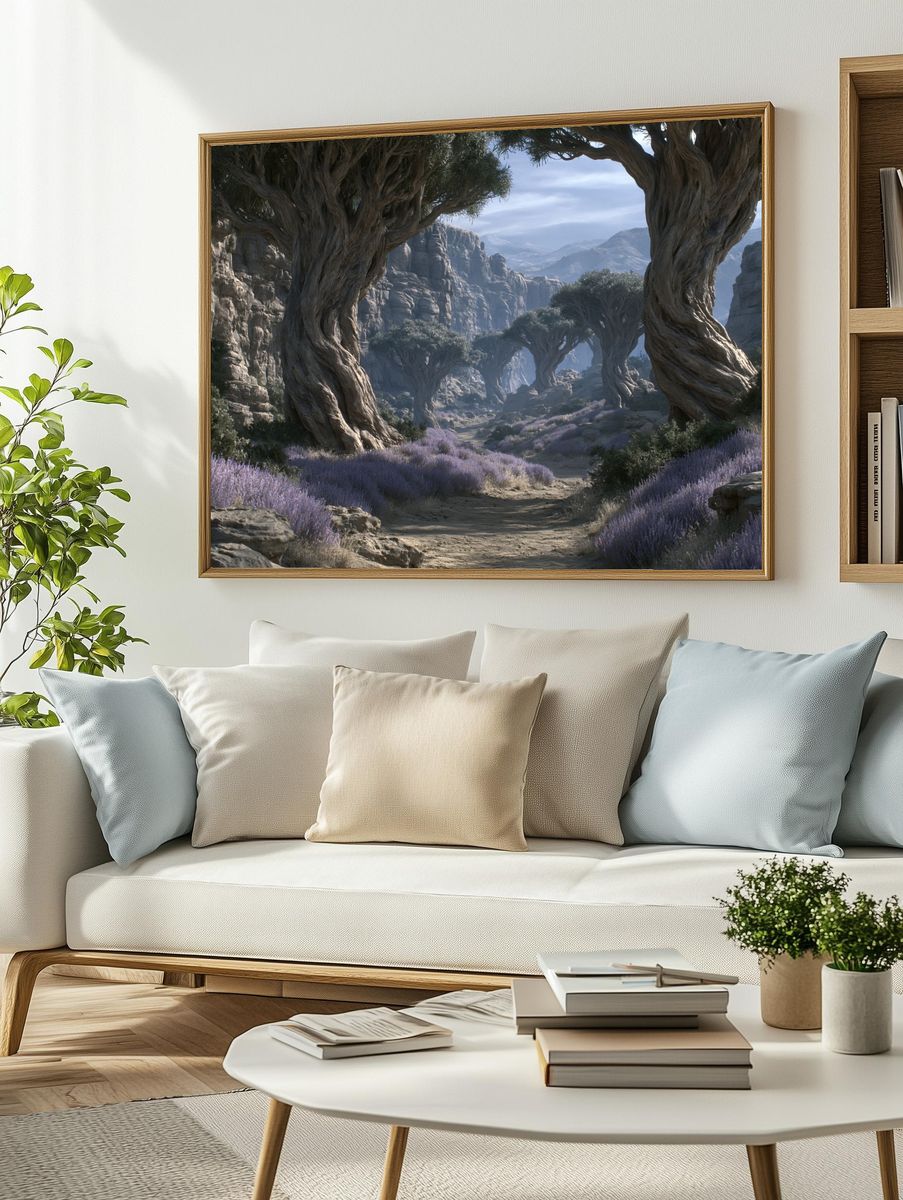 Mystic Canyon Grove Landscape Print. — room view 2