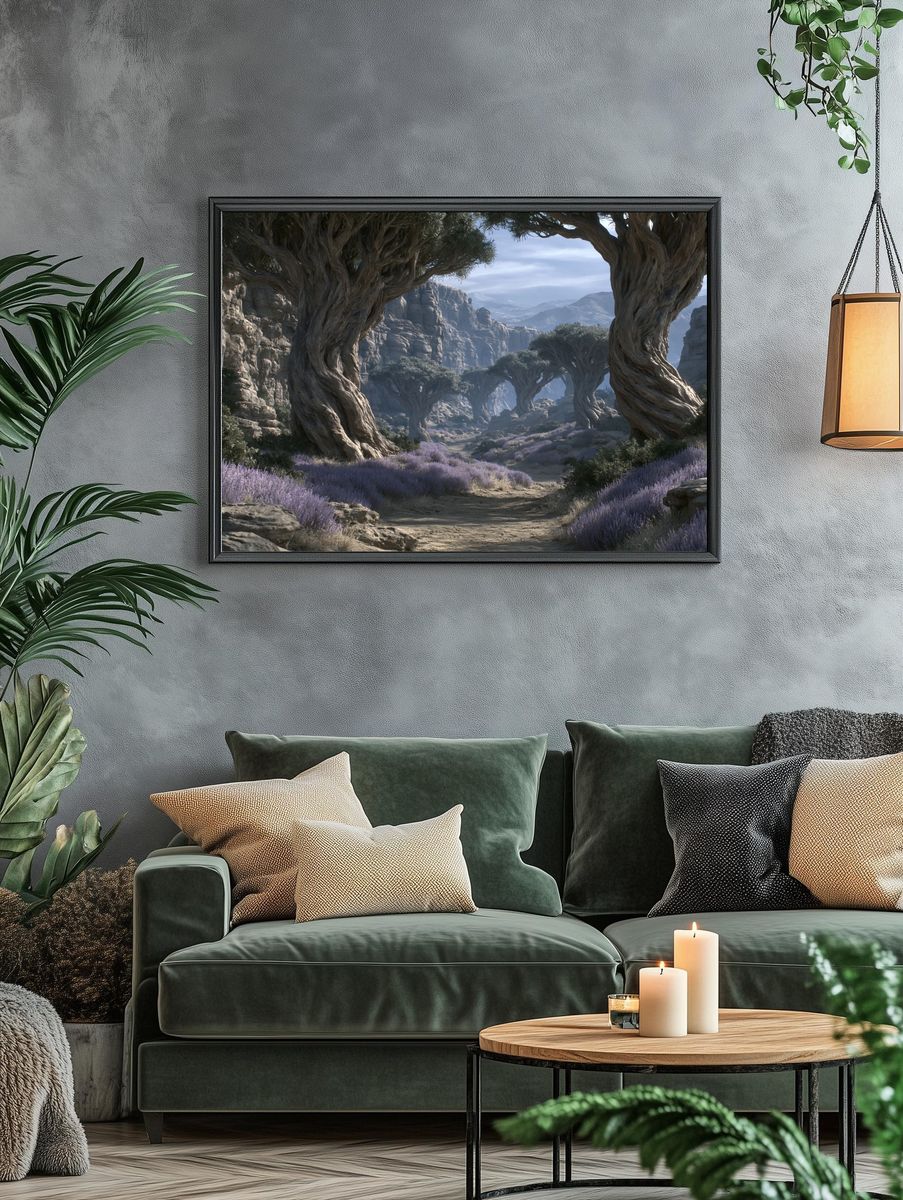 Mystic Canyon Grove Landscape Print. — room view 4