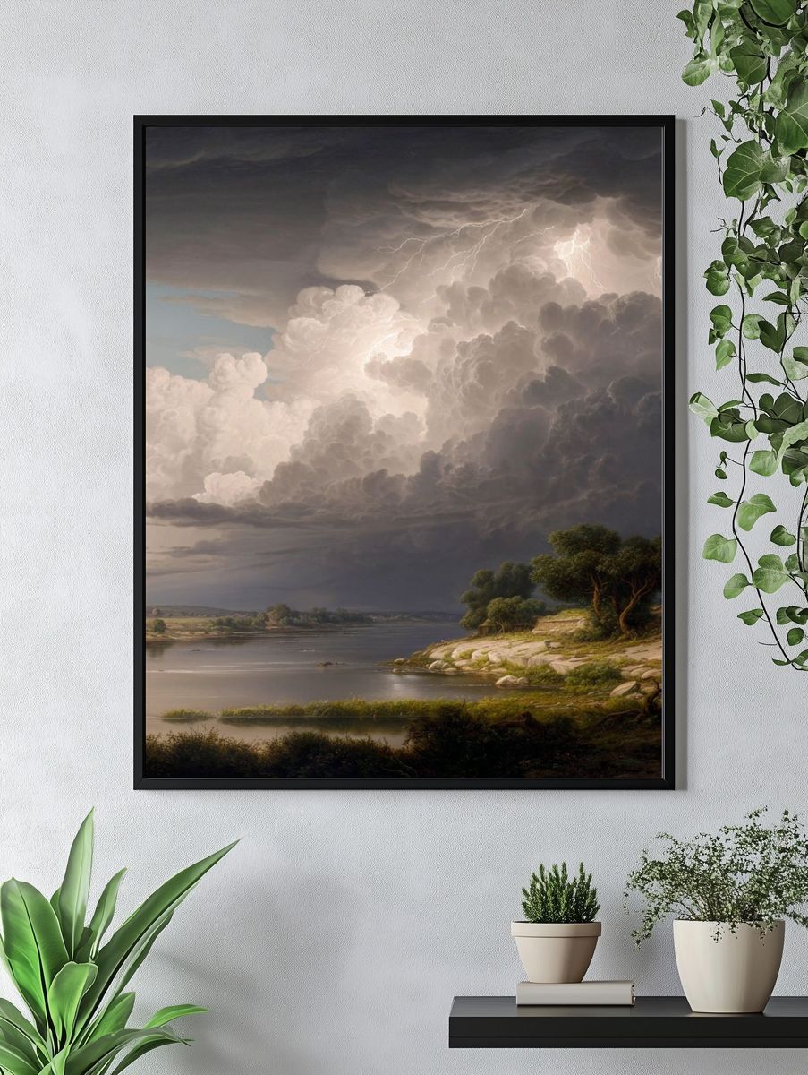 Stormy River Landscape Fine-Art Print. — room view 4