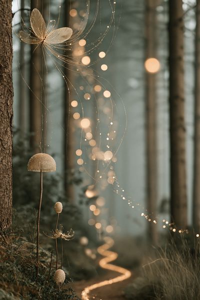 Enchanted Forest Lights Poster. poster