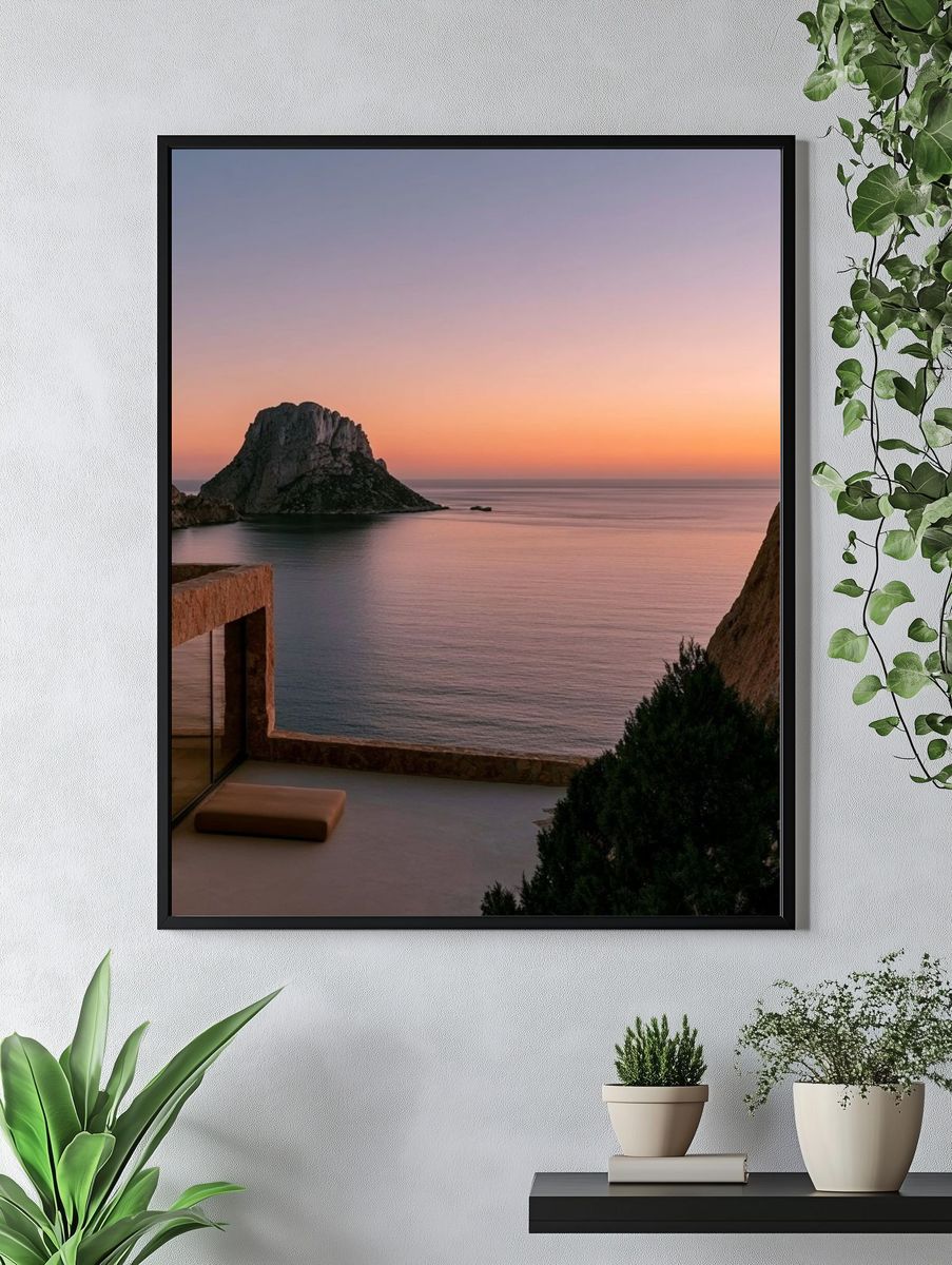 Ibiza Sunset Seascape Photography Poster. — room view 4