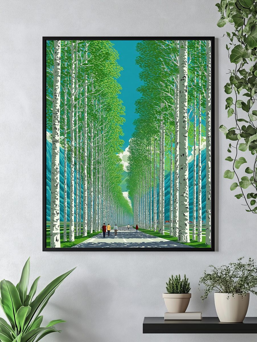 Birch Avenue Landscape Print. — room view 4