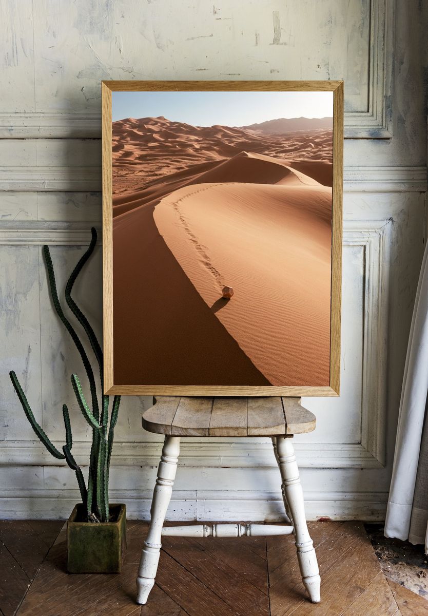 Desert Dunes Landscape Print. — room view 1