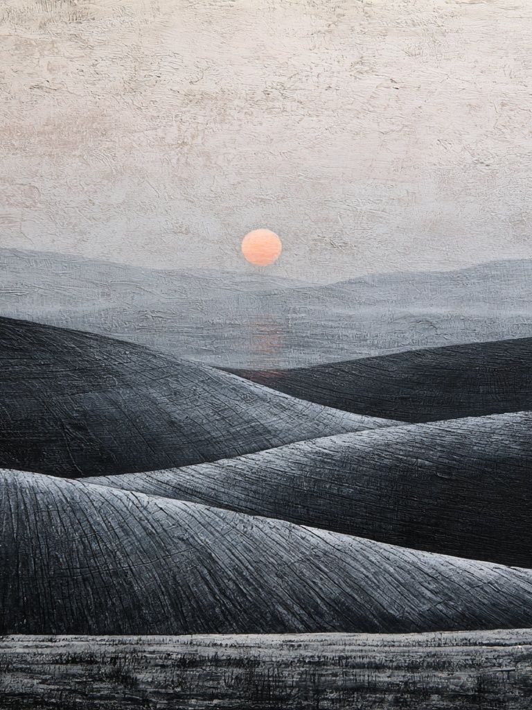 Minimalist Desert Sunrise Poster. poster detail