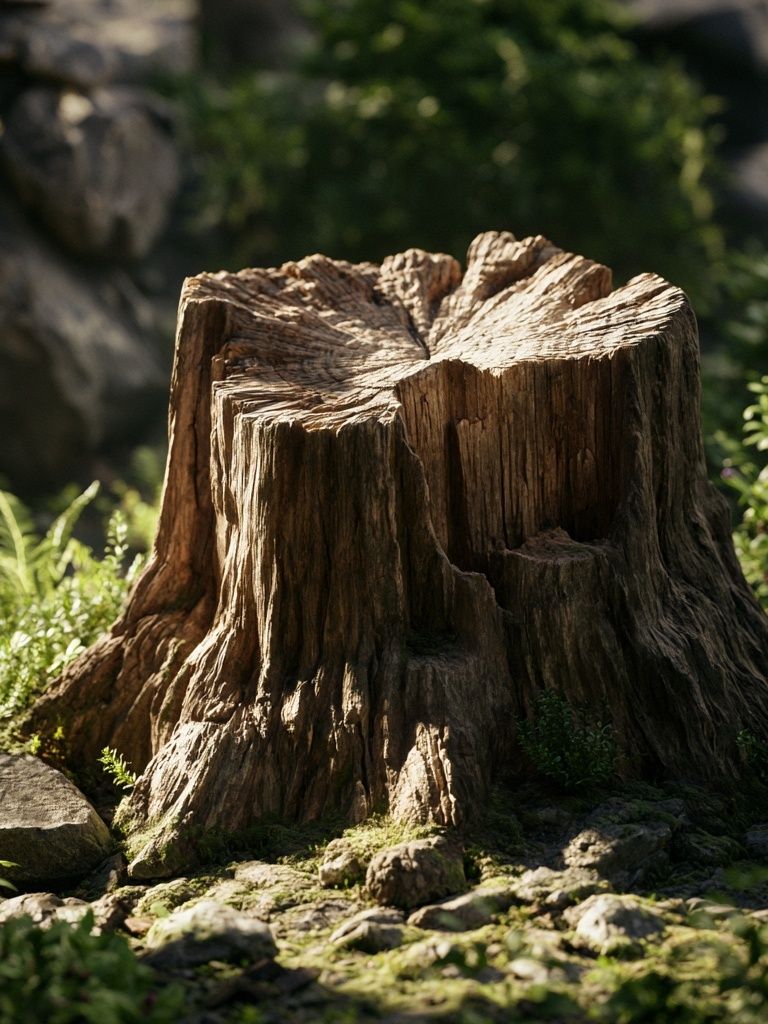 Forest Tree Stump Photography Print. poster detail