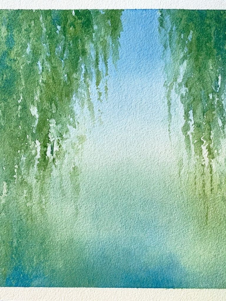 Willow Grove Watercolor Print. poster — nature art