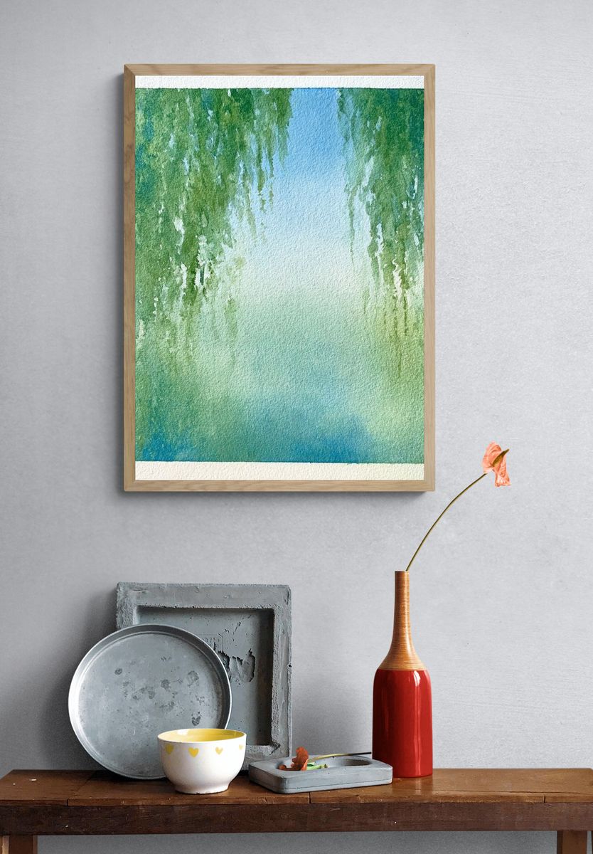 Willow Grove Watercolor Print. — room view 3